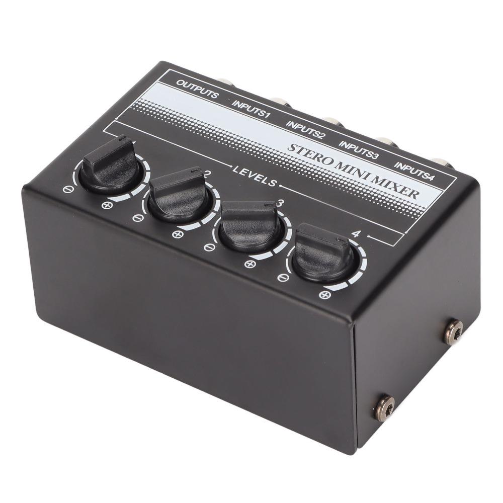 Separate Volume Knobs Stereo Mini Mixer Support 4 in 1 Out Stereo Splitte Console