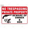 Putuo Decor Beware of Warning Vintage Tin Sign Plaque Metal Plate Guard Dog Signs Wall Art Posters for No Trespassing Farmhouse
