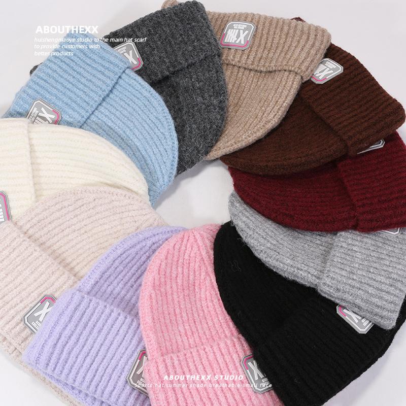 Hats for Women Warm Knitted Hats Korean Style Fashionable and Versatile Student Outdoor Cold Wool Hats Japanese Cold Hats Men
