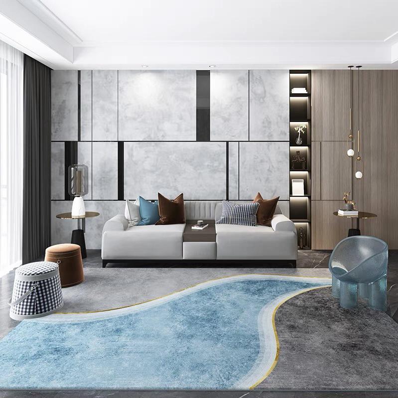 Ковер Nordic Light Luxury Imitation Cashmere Living Room Carpet | Нескользящий напольный коврик
