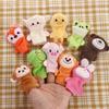10pcs Cartoon Biological Animal Finger Puppet Storytelling Hand Puppet Plush Toys Baby Bedtime Story Favor Dolls Funny Kids Gift