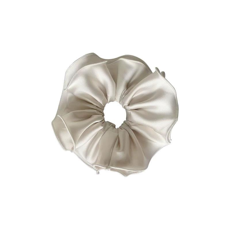 Four Layer Satin Pleated Fungus Edge, Large Intestine Hair Loop, Tied Hair Accessories, Headband, Floral Girl