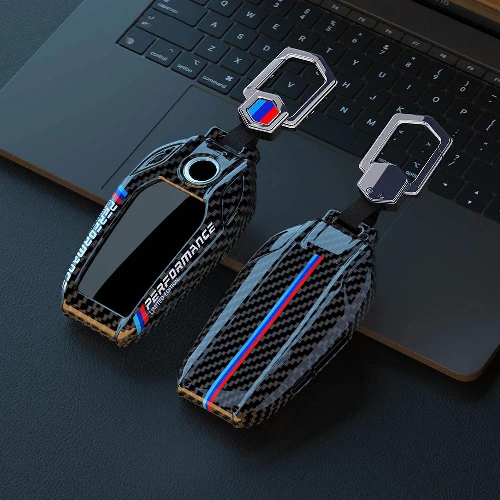 BAAZ2 Car Sticker For BMW Car Carbon Fibre Key Cover Case Shell For BMW G30 G12 G11 G32 G31 5 7 Series I8 I12 I15 G01 X3 X4 G02 G05 X5