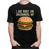 Fashion Funny Cheeseburger Hamburger Design T Shirts Unisex Burger Lover Tshirt Streetwear Casual Tee Loose Oversized Clothes