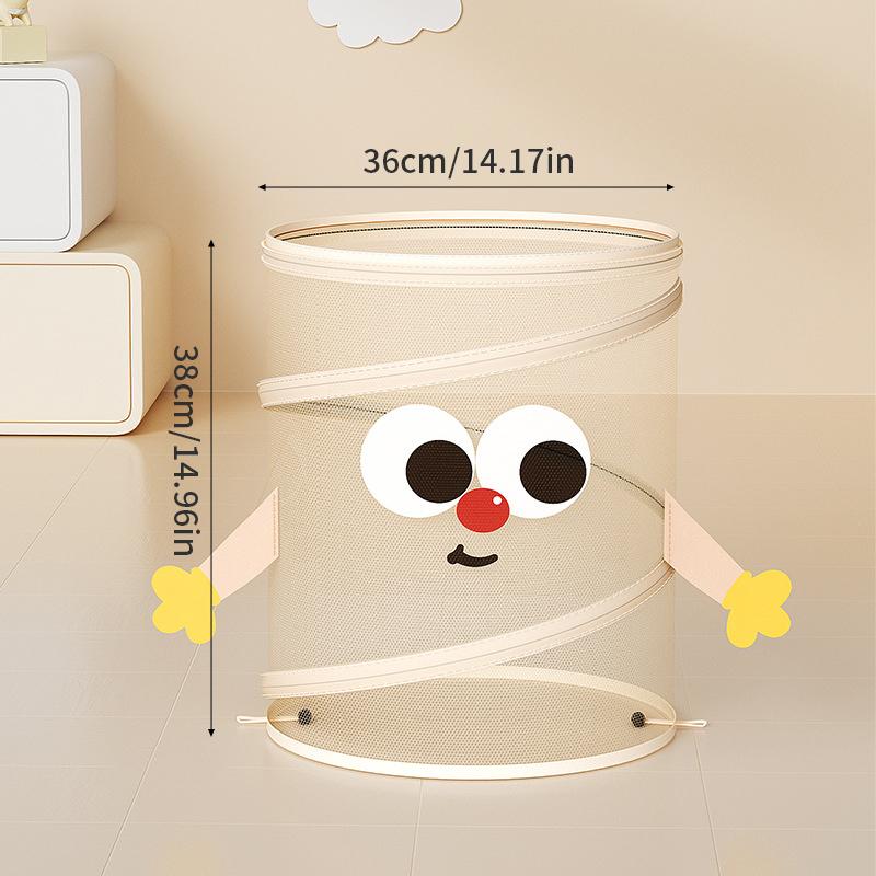 Foldable Laundry Basket with Lid for Bathroom Dirty Clothes Toy & Clothing Storage Organizer Compact Portable Hamper