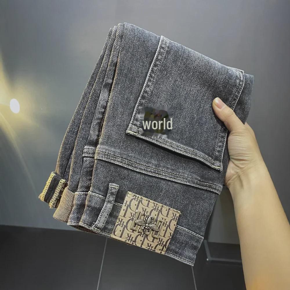 Мужские модные облегающие джинсы Nine-Point весна/осень 2025 года — повседневные брюки высшего качества