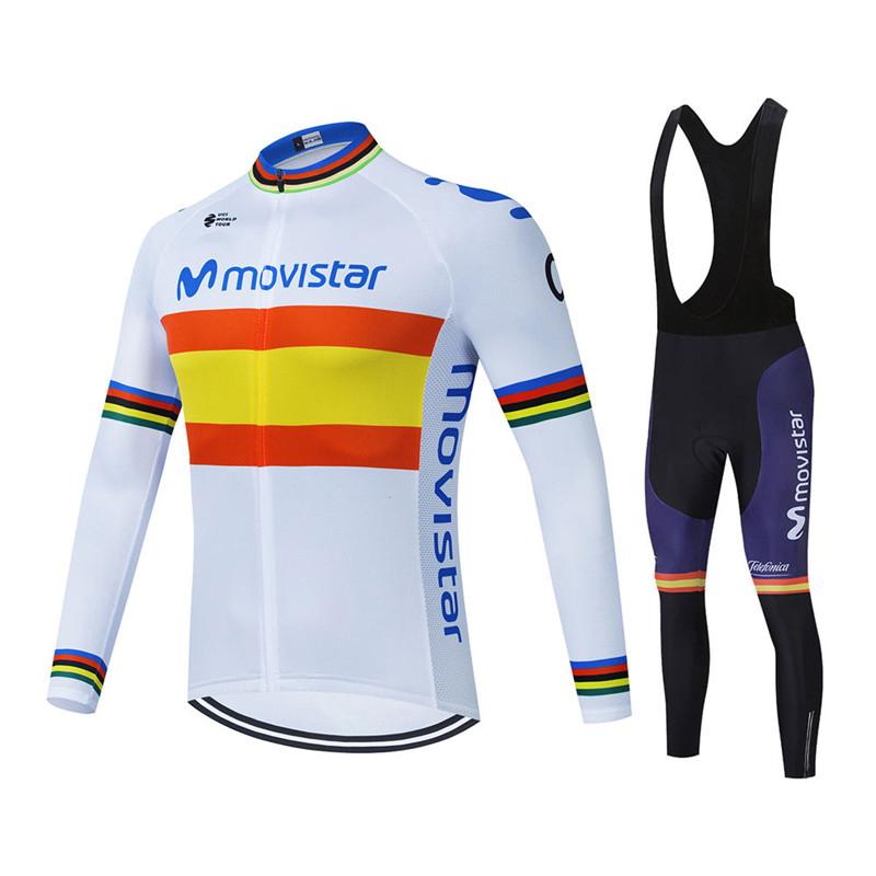 2026 Movistar Team Велосипедные джерси с длинным рукавом Ropa Ciclismo Maillot Велосипедная одежда Дышащая Mtb Велосипедная одежда