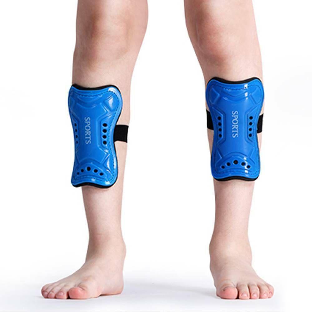 Red Adults Kids Light Soft Foam Protect Football Shin Pads Soccer Shin Guards Adult Knee Support