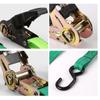 10/8M x 25mm Car Tension Rope Tie Down Strap Strong Ratchet Belt Luggage Bag Cargo Lashing With Rope Tensioner Metal Buckle Tow