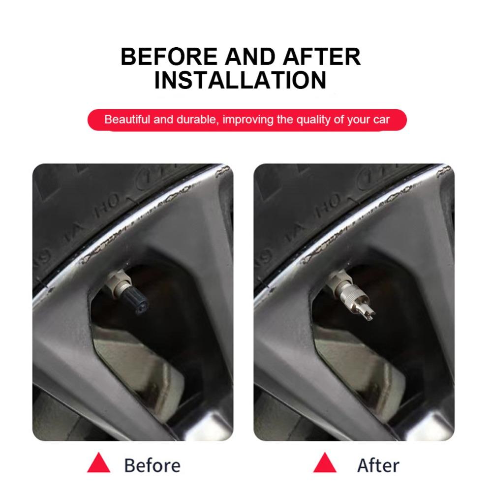 8pcs Copper Tire Valve Caps Dustproof Seal Nipple Caps Cover Auto Wheel Cap  for Car Motorcycle