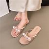 Luxury Summer New Brand Women Slipper Fashion Bow-knot Slip On Ladies Sandal Shoes Flat Heel Outdoor Casual Dress Slide