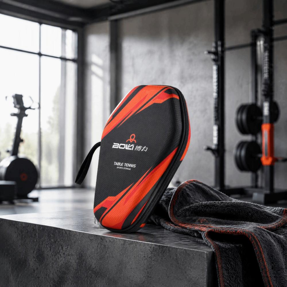 Black Orange Color Table Tennis Racket Storage Bag Ping Pong Paddle Hard Case Racket Transport