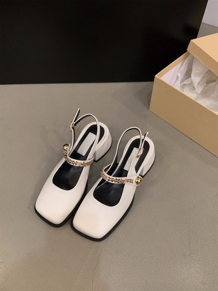 Черные туфли на высоком каблуке, сумка, сандалии, женская обувь, весенние туфли на толстом каблуке Мэри Джейн