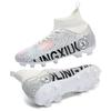 31-48 Football Shoes High-gang AG Long Nail Male/female Teenager High Elastic Sock Training Shoes Artificial Grass Football Boots