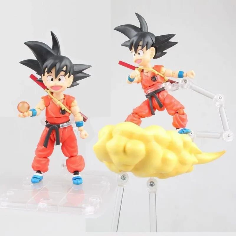 Фигурка SHF Dragon Ball Малыш Гоку с облаком Кирин, силовым посохом, сменными головами, руками, хвостом, аниме-модель, игрушка, подарок
