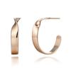 ELLE Jewelry Wide 14K Gold Hoop Earrings (Gold Pin) ELGPEE235