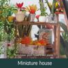 Миниатюрный кукольный домик своими руками, деревянный мини-Звездный цветок, зеленый дом со светодиодной подсветкой для детей
