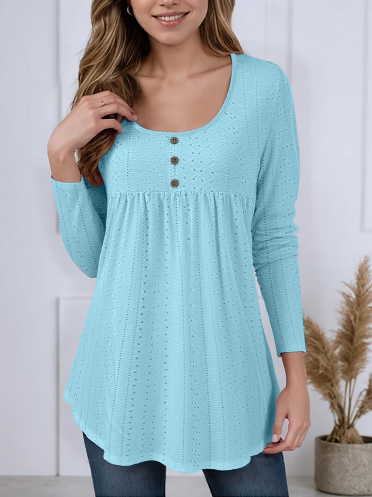 Новый весенне-осенний стиль Женская однотонная плиссированная модная повседневная и универсальная свободная футболка топ