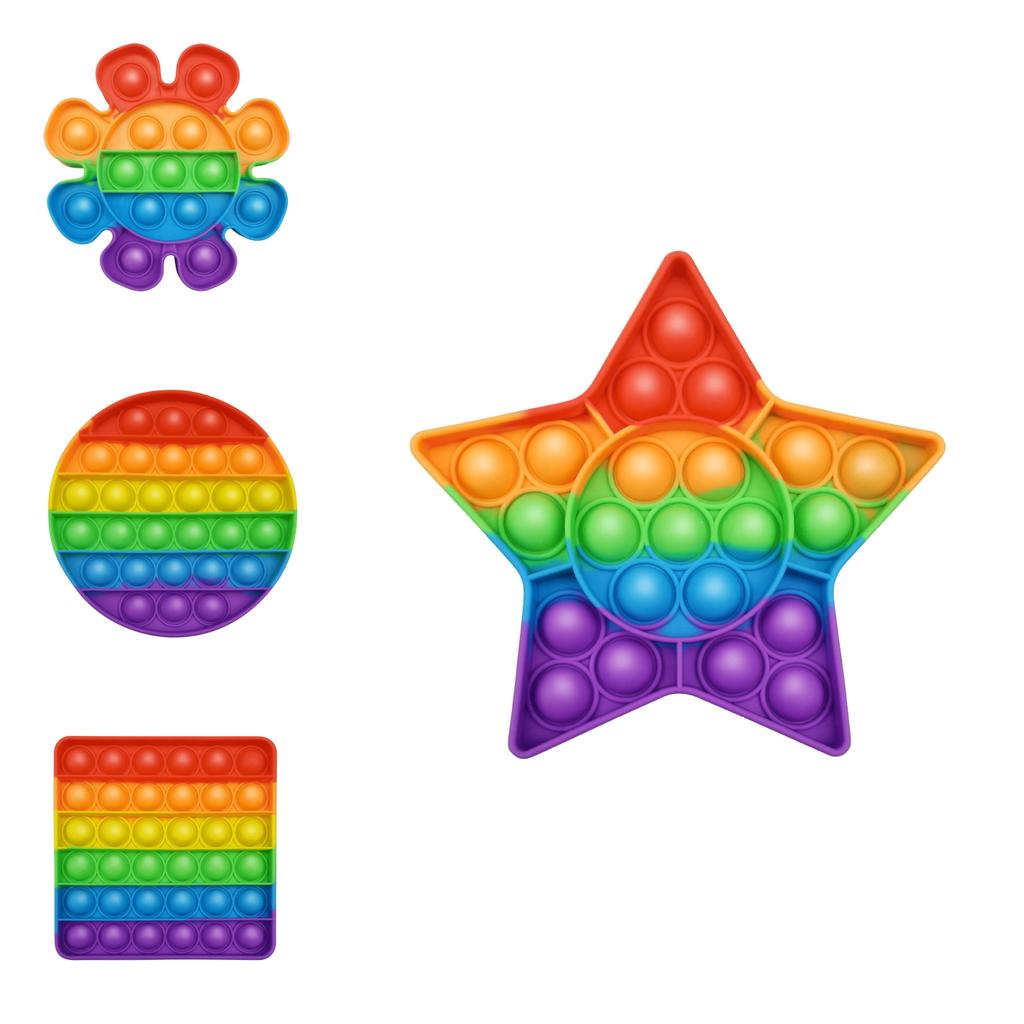 Engaging 12cm Rainbow Silicone Fidget Bubble Toy For Creative Play And Learning