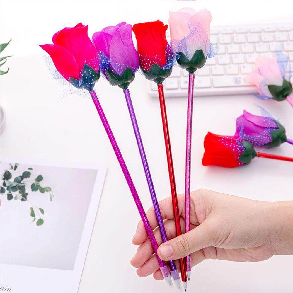 Creative Office Supplies School Stationery Ballpoint Pen Rose Flower Valentine's Day