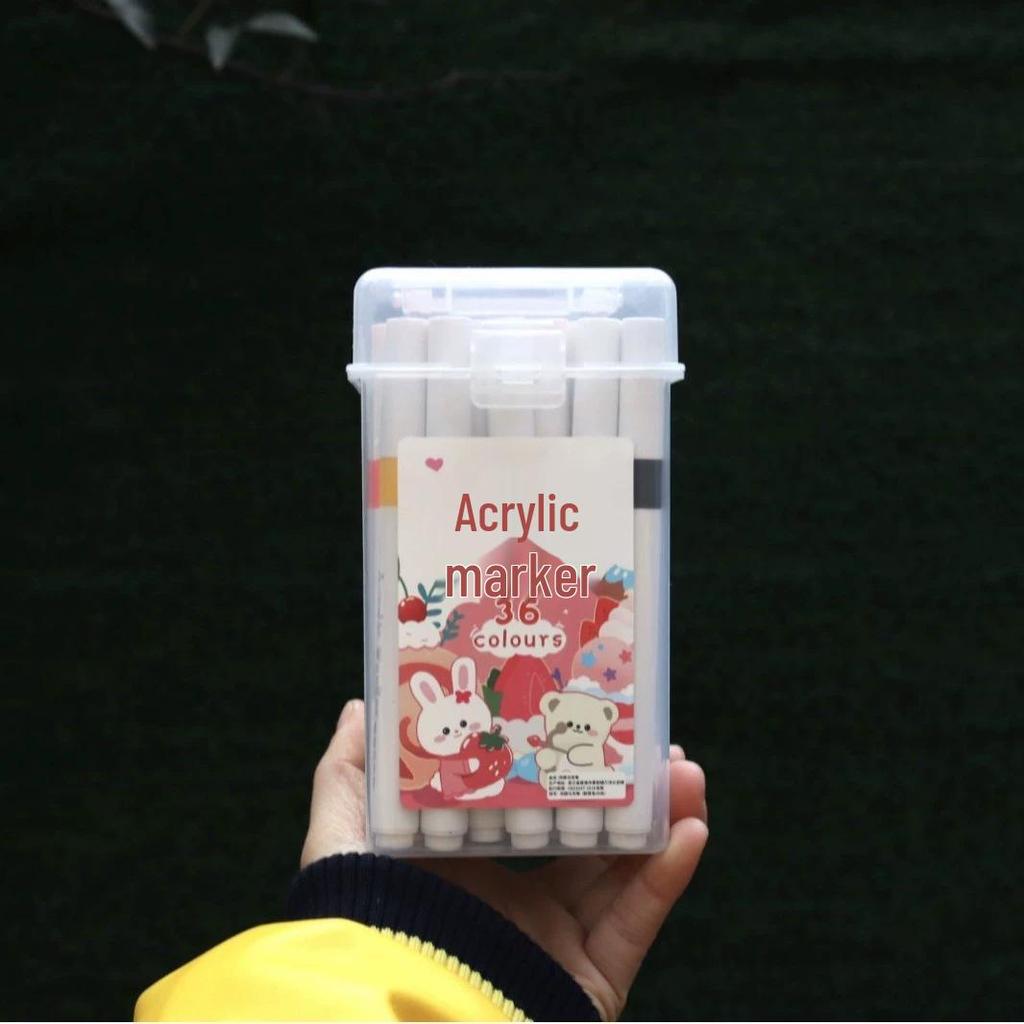 Акриловый маркер - Смываемый, Не растекающийся, Быстросохнущий, Наслаиваемый, Водостойкий маркер для искусства и школы.