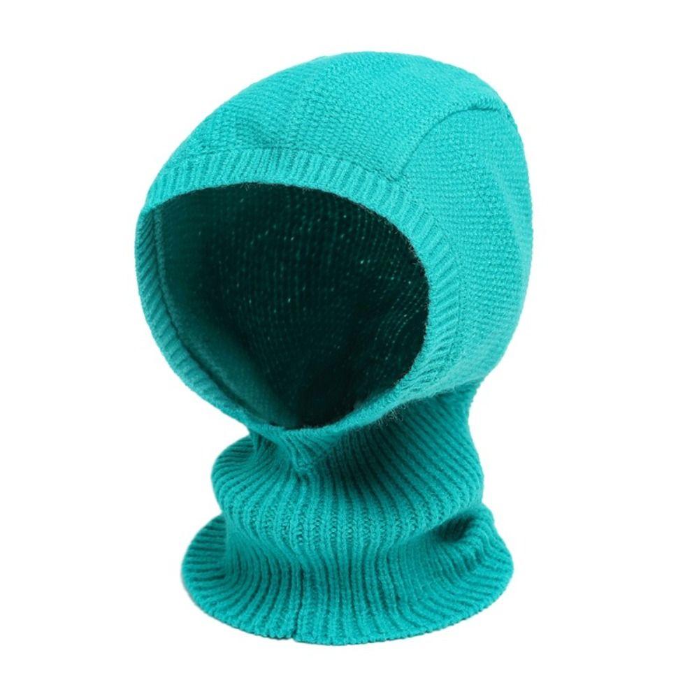 Woolen Balaclava Hat Windproof Neck Collar Beanies Cap Casual Knitted Hooded Cap Male/Female