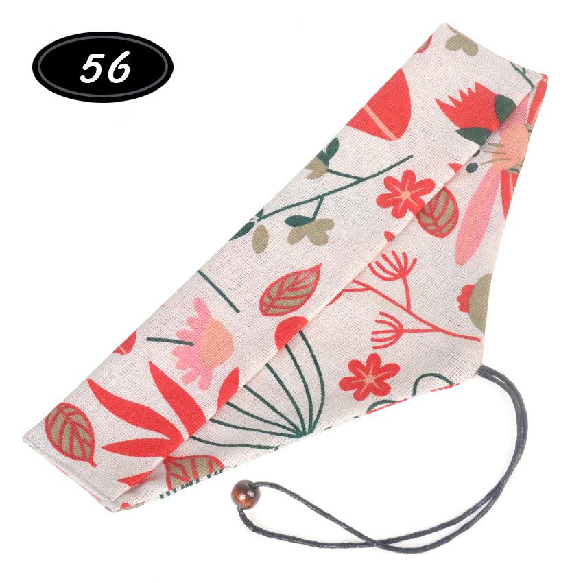Cotton Linen Drawstring Cutlery Pouch Japanese Retro Portable Utensil Holder for Chopstick Spoon Outdoor Picnic