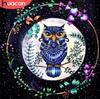HUACAN Diamond Art Painting Owl Full Diamond Cross-stitch Embroidery Sets Animal Diamond Mosaic Picture On The Wall