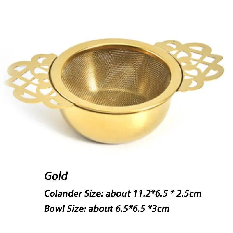 Двухслойное мелкоячеистое ситечко для чая, фильтр-сито из нержавеющей стали, чайная посуда, кружевной слив для чая, полезные заварочные устройства для чая, кухонные аксессуары