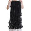 LUPU 100CM Long Synthetic Curly Wavy Hair Clip In Hair Extension Heat Resistant Natural Hair Piece Black Brown For Women