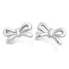 [M6241] - Серебряные серьги «Романтический узел» (родиевое покрытие) - 10x6 мм