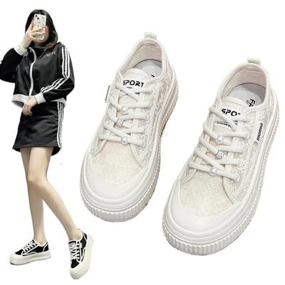 Тапочки Baotou Half Slippers женские кружевные дышащие туфли дышащие легкие толстые удобные парусиновые кроссовки для женщин