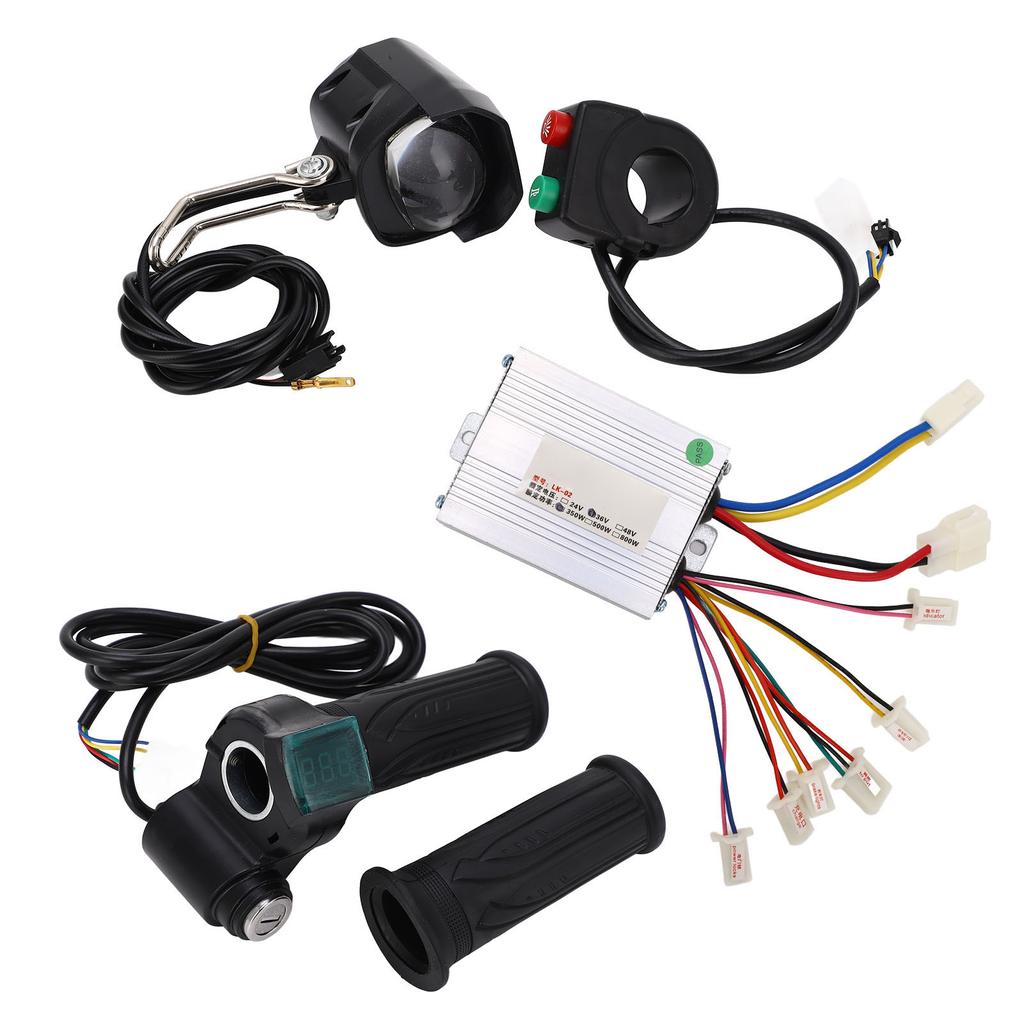 Electric Bike Conversion Kit 36V 350W Heat Dissipation Headlight Switch Electric Bike Motor