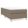 3144502 vidaXL Divan Bed with Mattress Taupe 100x200 Cm Fabric
