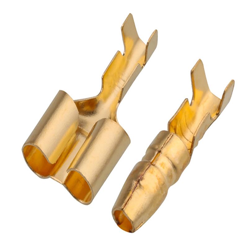 60 шт. Автомобильный электрический провод Разъем Диаметр 4 мм Мама Папа и Корпус Холоднопрессованный терминал 1Вход2Выхода Пулевидный Обжимной терминал