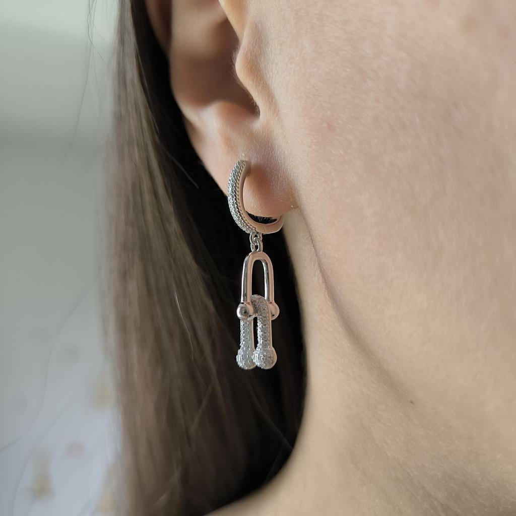 Silver Earrings with Cubic Zirkonia (2184164)