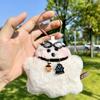 Plush Rabbit Bear Pine Charm Keychains Cute Pendant Y2K Car Keyring Backpack Decoration Fashion Jewelry for Women Girls
