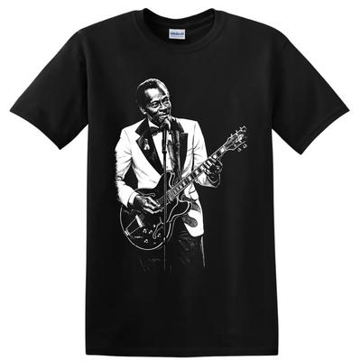 Chuck Berry Guitarist Rock and Roll Pioneer T Shirt Vintage Music Legend Tee