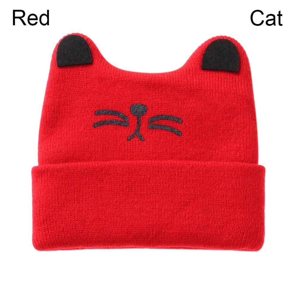 Cartoon Children's Accessories Ladies Cap Warm Gifts Warmer Bonnet Baby Hat Beanie Cap Knitted Hat