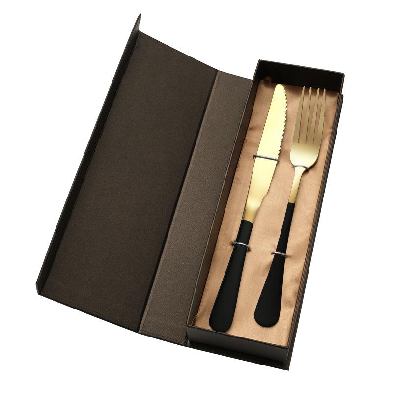 Посуда из нержавеющей стали, нож и вилка, подарочный набор, нож и вилка для стейка, посуда в стиле вестерн, подарок компании