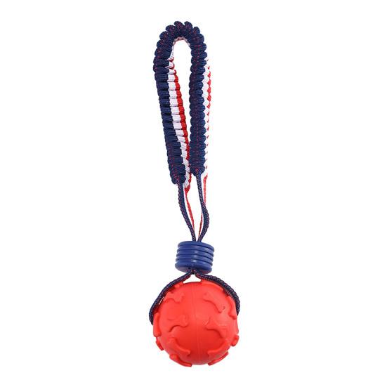 Dog Chew Ball Toy for Aggressive Chewers Embossed Texture Interactive Fetch Bouncy Ball Toy for Large Medium Small Dogs