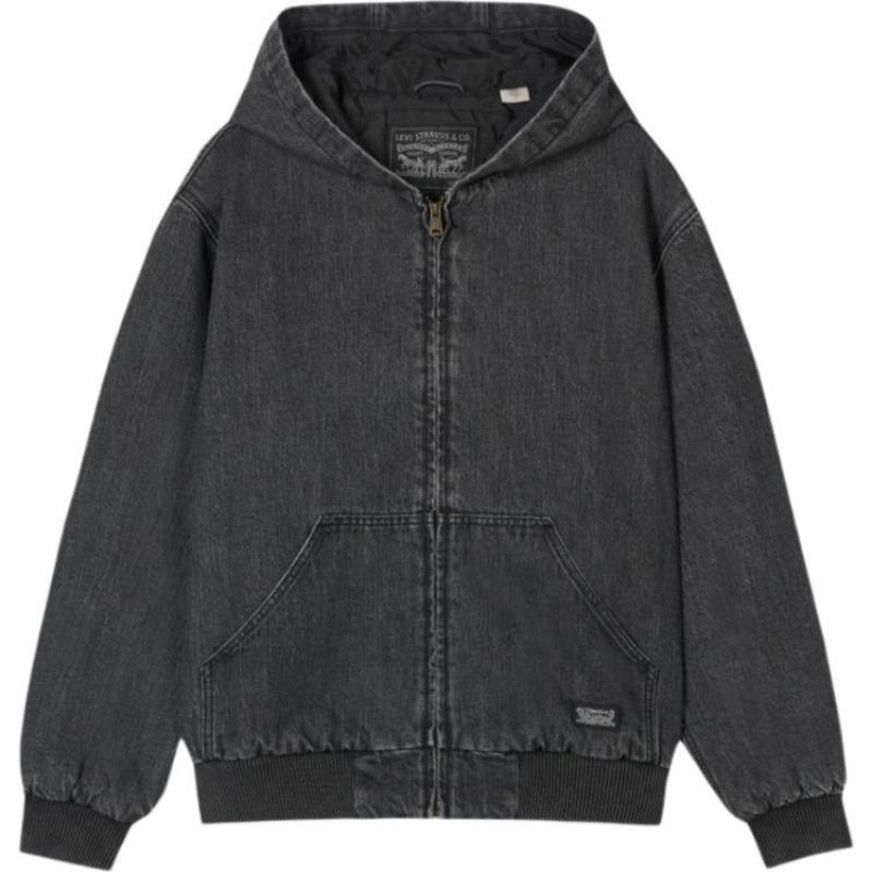 Levis American Vintage Потертая Повседневная Толстовка на Молнии с Капюшоном и Длинным Рукавом Мужские Куртки 005MY-0001
