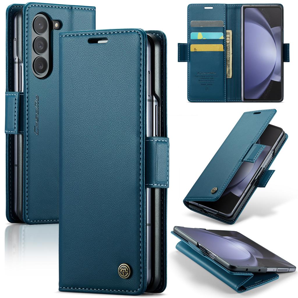Деловой стиль Флип-чехол-книжка из кожи для Samsung Z Fold 8 Ultra 7 6 5 Fold7 Магнитная подставка Держатель для карт Кошелек Чехол для телефона