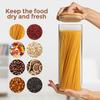 Контейнеры для хранения продуктов питания с герметичными бамбуковыми крышками. Набор из 6 штук. Канистра из прозрачного стекла. Банка для пищевых продуктов с герметичной крышкой. Контейнер для хранения кухонной кладовой.