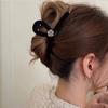 Silver Flower Band Velvet Rose Headband & Bun Hair Clip Pin