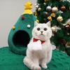 Merry Christmas Dog Cat Bed House Winter Warm Christmas Tree Dog Cat Home Soft Nest Pet Bed Cat Cave Tent Litter Box Pet Mat Pad
