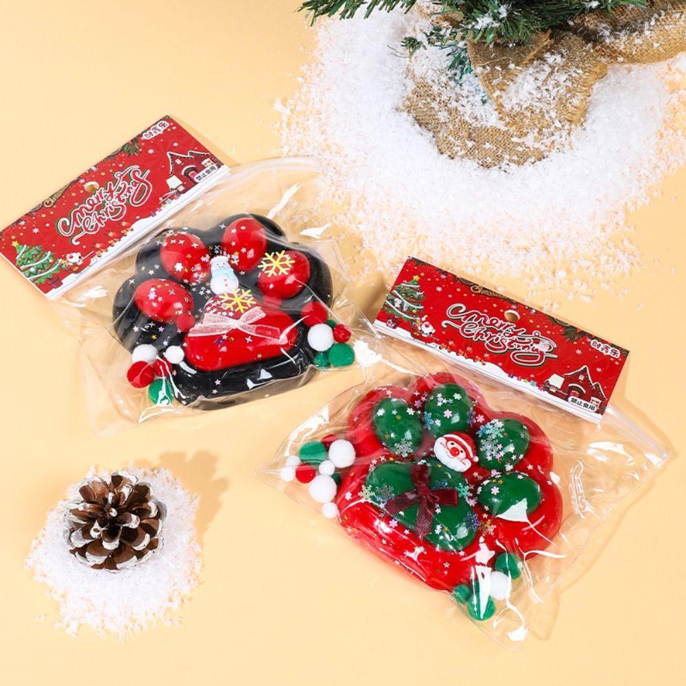 Super Large Christmas Cat Paw Squeeze Toys Kneading Cat Paw Pinch Toy Cartoon Fidget Toy  Children