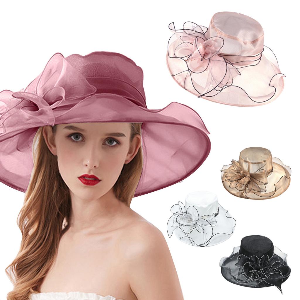 Women's Fashion Organza Church Fascinator Bridal Tea Party Wedding Hat