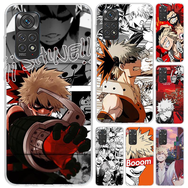 Чехол для телефона My Hero MHA Бакуго Кацуки для Xiaomi Redmi Note 15 14 14S 13 12S 12 Pro 11S 11 Plus 11T 11E 10S Мягкий Чехол Принт Sh