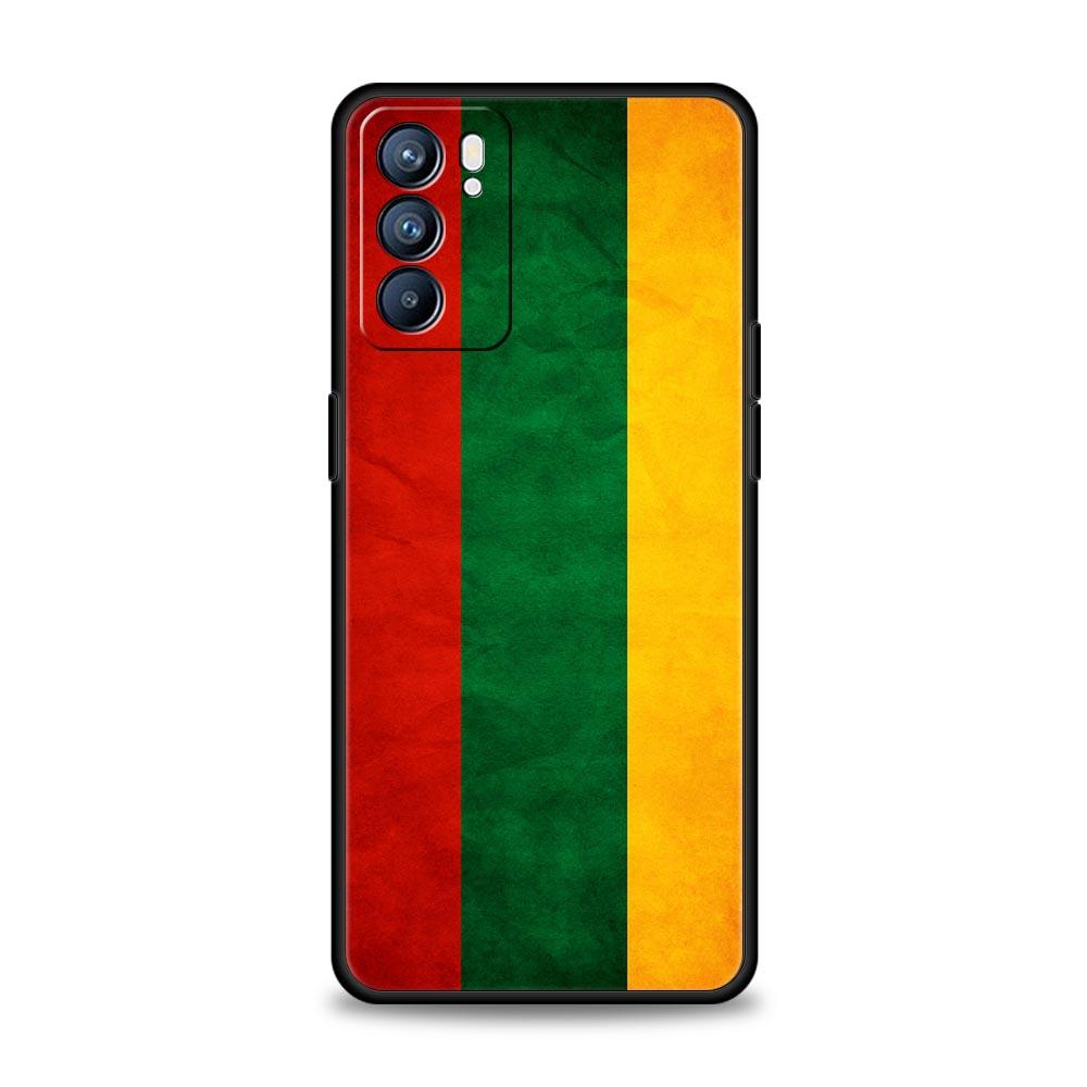 Флаг Литвы чехол для телефона для Oppo Reno8 Reno7 Reno6 Pro A54 5G Find X6 X5 A53 A52 A9 A15 A95 A17 A16 A74 A57 A31